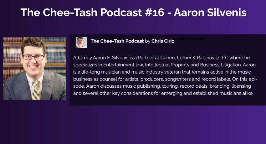 Aaron Silvenis on Chee-Tash Podcast 